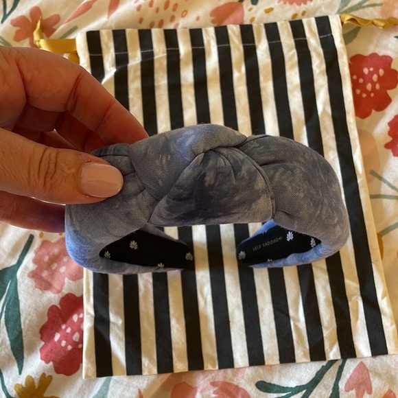 Lele Sadoughi Atlantic Blue Tie-Dye Headband main image 4